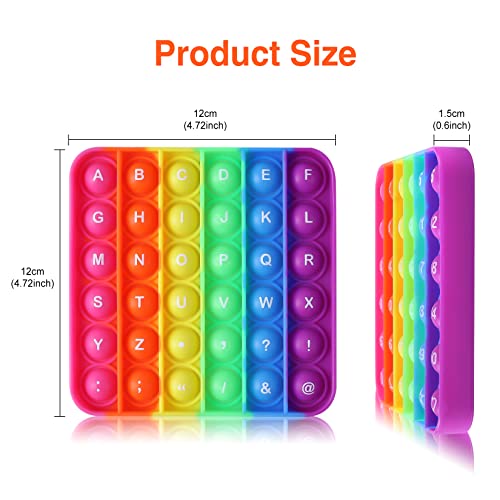 Image of Letters P00p Fidget Toys,ABC Learning and Educational Toys,Poppers Fidget Toys,Stress Relief,Autism Sensory Toys [26 Letters on One Side | Numbers 1-30 on The Other Side] (1 Pack)