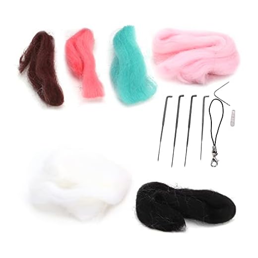 Nybörjare Filting Kit, Plysch Doll Making DIY Material Needle Felting Kit med högupplösta bilder för jul mors dag för heminredning