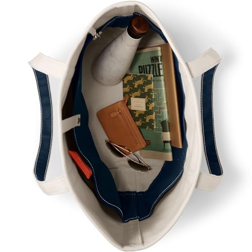 Lands' End Open Top Long Handle Canvas Tote Bag2