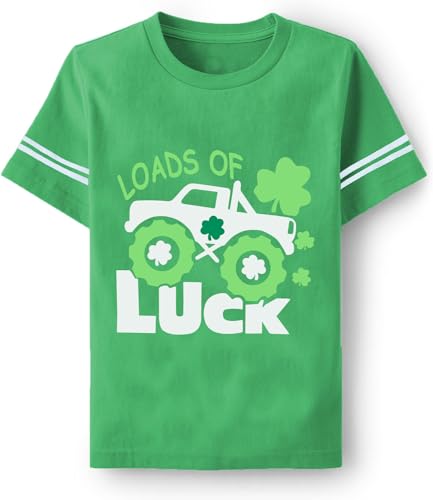 Boys St.Patrick's Day Shirt Toddler Kids Irish Outfit Load of Luck Clover T-Shirts Shamrock Graphic Tees Cotton Top 1-7T