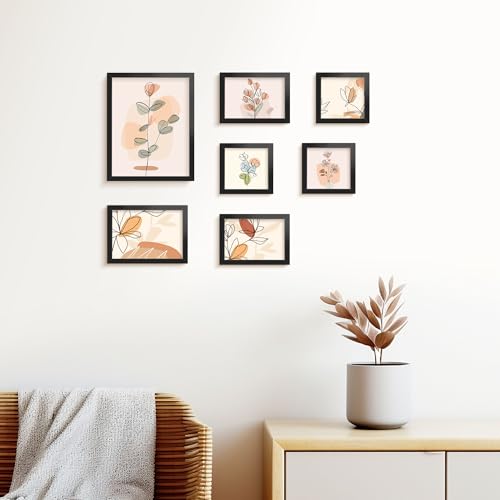 Image of LaVie Home 5x7 Picture Frames Set of 12,Frame for 5x7 Pictures,Photo Frames for Wall Mounting or Table Top Display,Black