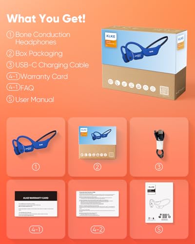 KLKE Z3 Open-Ear Bone Conduction Headphones with Mic, Sports Headset - image 8