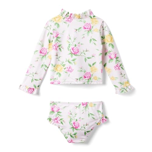 Image of Janie and Jack Girl's Floral Rashgaurd Swim Set (Toddler /Little Kids /Big Kids)