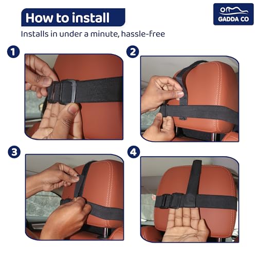 Image of GADDA CO Car Neck Rest Pillow -Memory Foam Car Neck Rest Pillows & Seat Headrest | Cervical Support & Neck Pain Relief|Car Headrest Pillow for Driving Comfort | 2 Years Warranty, Mesh Black -Pack of 2
