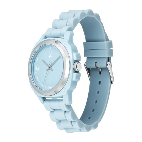 Image of Fastrack Tees Hype Bounce Quartz Light Blue Round Dial Men's Watch | Water Resistance Watch | Watches for Men Analog - 38170PP03