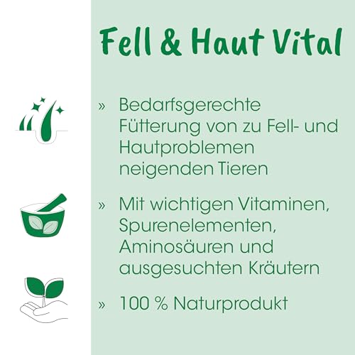 cdVet Naturprodukte Fell & Haut Vital Hund & Katze 750g - Natürliches Ergänzungsfuttermittel für Fell & Haut, Hunde, Katzen