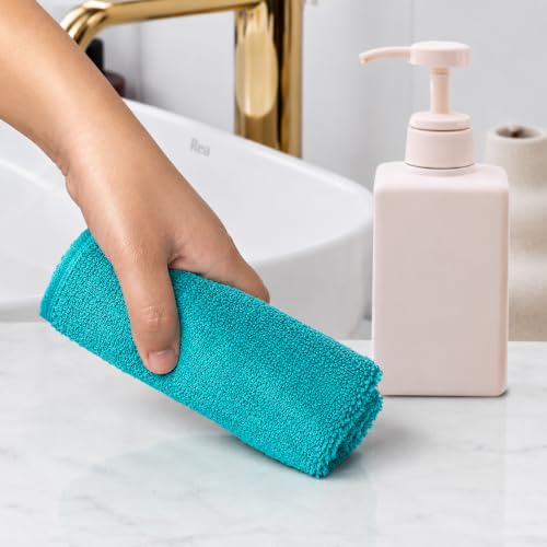 Image of HEELIUM Bamboo Face Towel | Ultra Absorbent & Odour-Free | 3X Softer Than Cotton Towels | 30 x 30 cm - 600 GSM