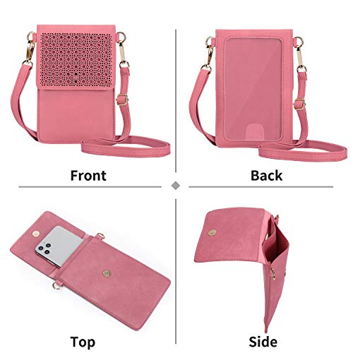 Image of AnsTOP Crossbody Phone Purse for Women, Lightweight Shoulder Wallet PU Leather Phone Case Bag