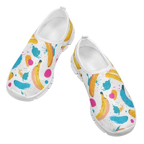 Casual Slip On Outdoor Shoes Lightweight Comfort Tennis Sneakers Boys Girls Elastic Soft Walking Shoe for Workout US 11-15 White Sole4