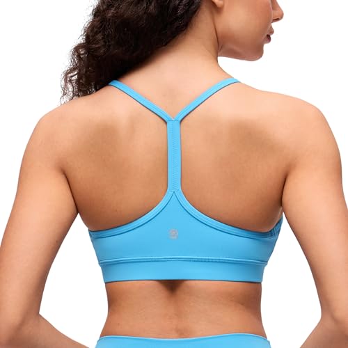 Image of CRZ YOGA Butterluxe Y Back Sports Bras | Light Support, Removable Pads, Yoga, Extremely Soft, Scoop Neck, Spaghetti Strap, for Women