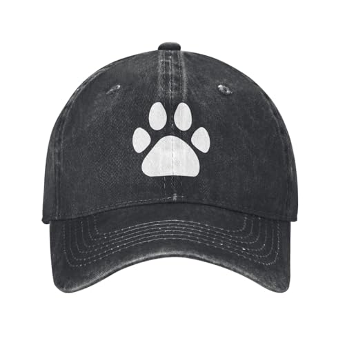Gorra cowboy unisex con estampado de patas negra miniatura 3