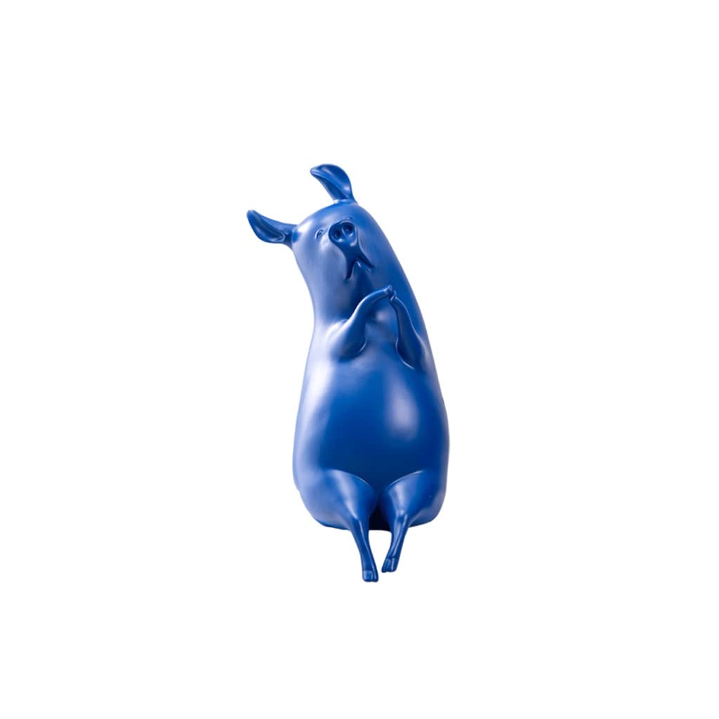 Escultura azul moderno para sala de estar en talla S de resina