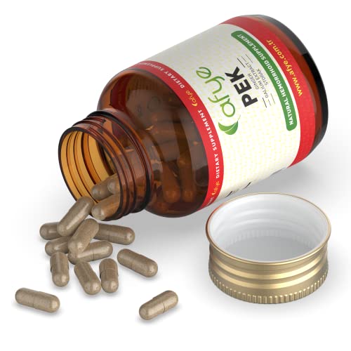 afye Pek Natural Hemorrhoid Treatment, Fast Acting Supplement for Itching Swelling Burning Discomfort and Maximum Pain Relief Internal External 90 Capsules, 90 Count (Pack of 1)