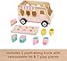 Fisher-Price Wood Toddler Toy Ice Cream Truck Shape Sorter Set, 9 Wooden Pieces for Developmental Play Kids Ages 18+ Months (Amazon Exclusive)