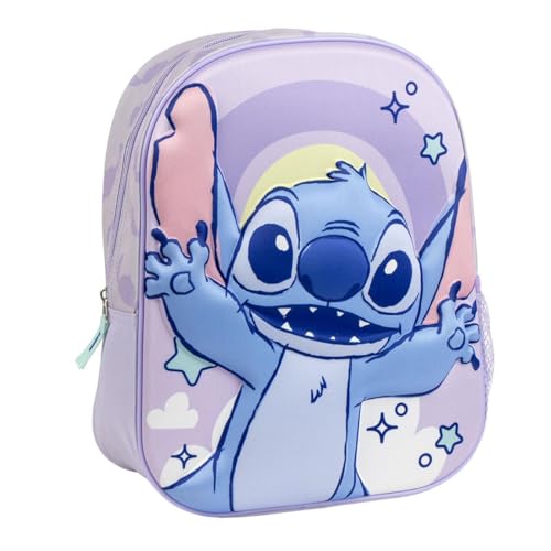 Zaino 3D Stitch petit sac à dos bleu cadeau anniversaire enfant