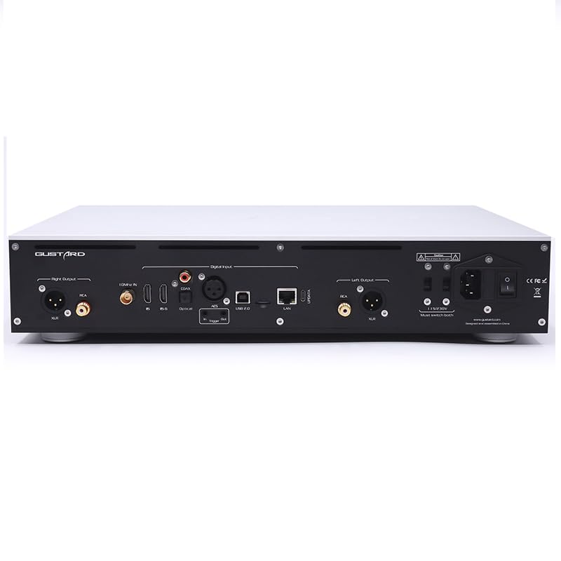 Gustard X30 4 x ES9039SPRO Streaming Digital to Analog Convertor Decoder with Remote Control (Silver)