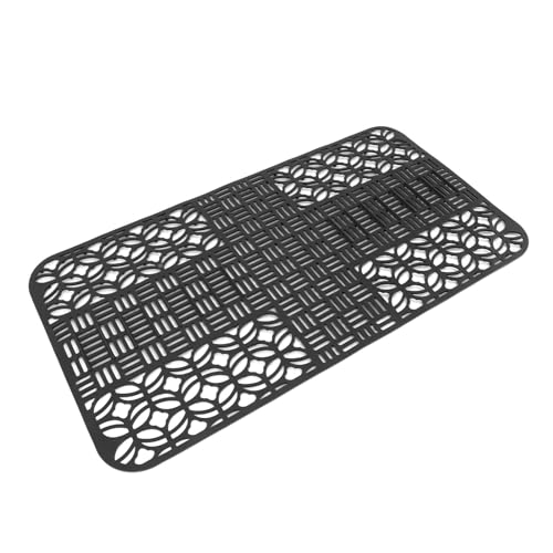 Tapis d'évier en silicone contre les rayures du comptoir de cuisine noir