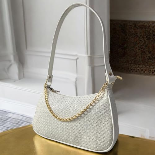 Image of DAISY STAR Woven Textured Shoulder Bag with Gold Chain Detail II Shoulder Handbag for Girl & Women II