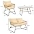 YITAHOME Patio Furniture Wicker Outdoor Bistro Set, 4-Piece All Weather Patio Furniture Rattan Conversation Loveseat Sets for Backyard, Balcony and Deck, Light Brown+Beige