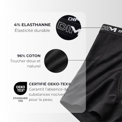 DIM Herren Boxer 3er Pack | Atmungsaktive Stretch-Baumwolle | Optimaler Halt | Ohne Etikett – Ansicht 6