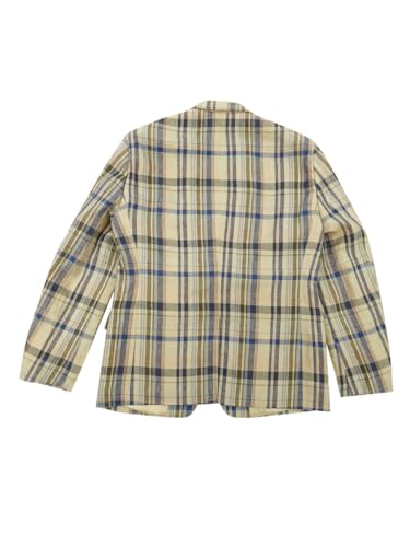 Lauren Ralph Lauren Men's Classic-Fit Ultraflex Linen Blazer (46L, Tan/Blue)2