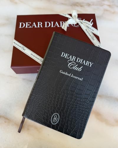 Dear Diary Club Guided Journal for Self Reflection & Personal Growth | Undated Daily Prompt for Healing, Self love, Gratitude, Confidence, Mindfulness, Mindset and Manifestation | Vegan Leather Hardcover A5 size (8.3" x 5.3"), 207 pages | Mental Health & Wellness Gift for Women and Men ('Midnight Chocolate' (Dark Brown))