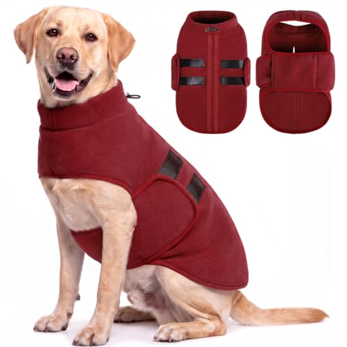 Image of XL Dog Sweater, Soft Dog Fleece Sweater for Labrador, Easy On Winter Coat
