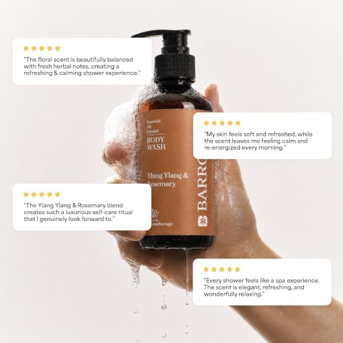 Image of 1% essential oil infused Body Wash | With Ylang Ylang & Rosemary | Stress relief body wash for Men & women | suitable for all skin types | 295ml