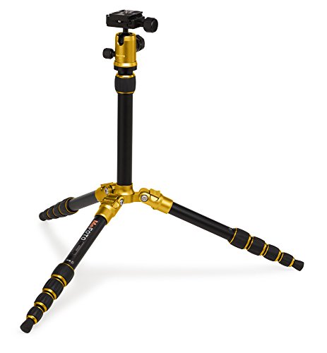 Mefoto Classic Aluminum Backpacker Travel Tripod Kit - Hot Yellow (A0350Q0Y) #TOP3