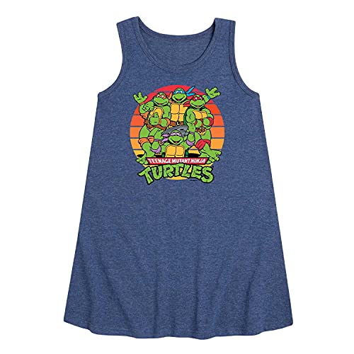 Teenage Mutant Ninja Turtles - Retro Sunset - Girls A-Line Dress