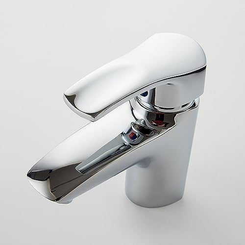 Robinet de lavabo anti-éclaboussures en laiton chromé à jet cascade L1064 - 6