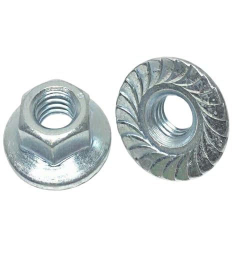 (Qty 3500) 1/4"-20 Hex Flange Nut Large Flange with Serration Case Hard Zinc for DIY Real Men