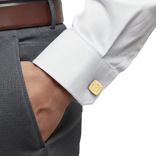 Mancuernillas de oro personalizadas para hombre miniatura 3
