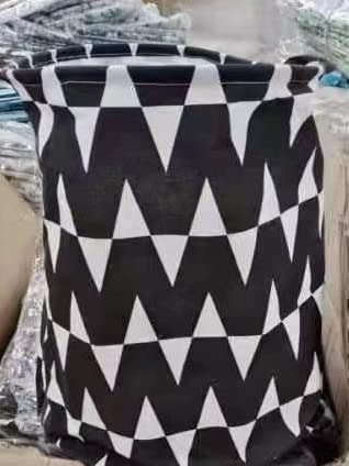 Kids Essential Laundry Basket, Bedroom Hamper, Kitchen & Bath Organization, Waterproof Round Cotton Linen Foldable Storage Baskets. (Geometric) #TOP3