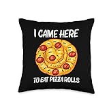 Cute Pizza Roll Design For Men Women Pizza Snack Food Lovers Throw Pillow