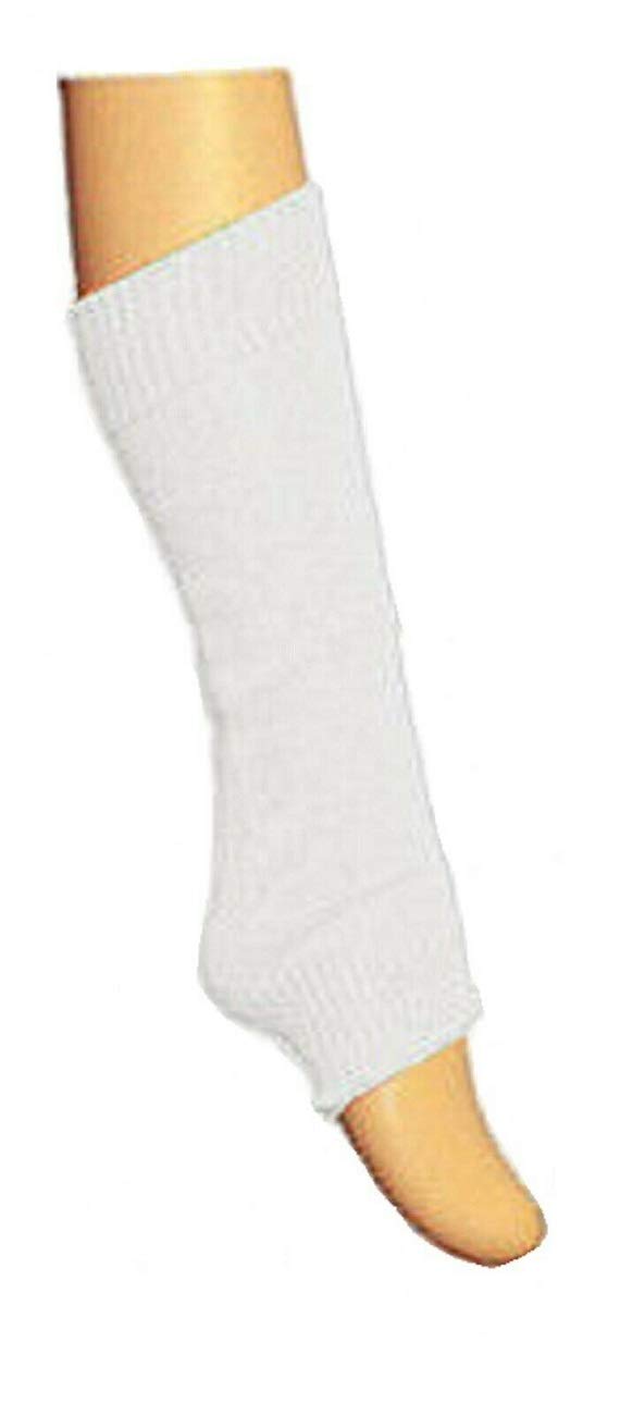Hiffy Girls White Kids Plain Leg Warmer School Dance Wear Legwarmer Tutu Fancy (White)