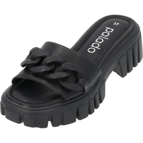 Palado Damen Plateau Pantoletten Quinn - bequeme Sommerschuhe - modische...