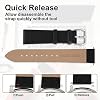 Cobee Leather Watch Straps - Soft Calfskin Leather Watch Band with Quick Release Stainless Steel Clasp for Men & Women's Universal Watches