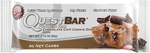 Quest Nutrition Protein Bar, Chocolate Chip Cookie Dough, 20g Protein, 2.1oz Bar, 12 Count Size: 12 Count FlavorName: Chocolate Chip Cookie Dough, Model: QPBCCD12, Electronics & Accessories Store