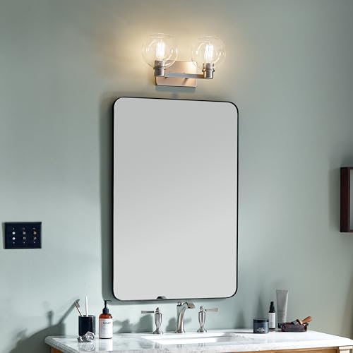 Image of Kichler The Harmony 15.5 inch 2 Light vanity light with clear glass Brushed Nickel