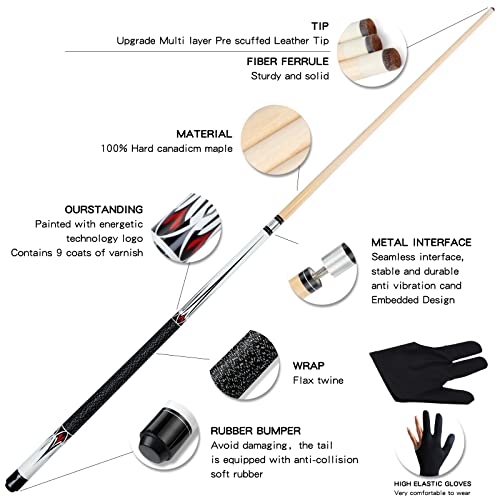 Teekerwan Pool Cue Stick - 58 Inch Maple Billiard Pool Stick thumb #1
