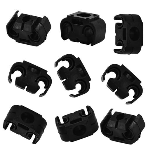 SopimusZ 60PCS Auto Bremsleitung Clip,50 Stück Schwarz+10 Stück weiß Bremsleitung Halter Bremsschlauch Clip Kunststoff Bremsschlaeuche Clip