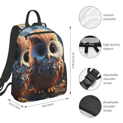 Casual Backpack for Women Men Cute Owl Lightweight Daypack Large Capacity Nurse Bag4