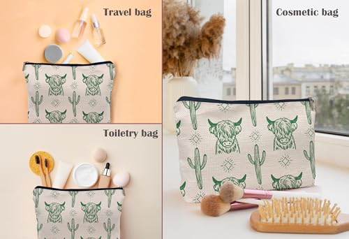 Image of Green Cow Makeup Bag - Cowgirl Stuff, Western Gifts