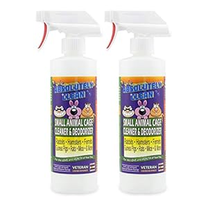 Amazing Small Animal Cage Cleaner, Just Spray/Wipe, Easily Removes Messes & Odors – Hamster Cages, Mice, Rat Cage, Guinea Pig Cage, Rabbit Cage, Ferret Cage, Dog Cage – USA Made