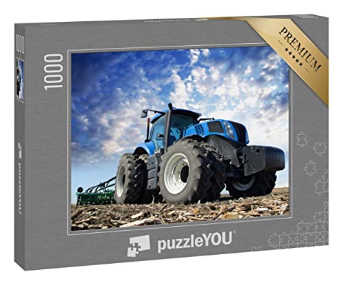 puzzleYOU: Puzzle 1000 Teile „Landwirtschaftliche Maschinen in der Arbeit: Traktor auf dem Feld“ – aus der Puzzle…
