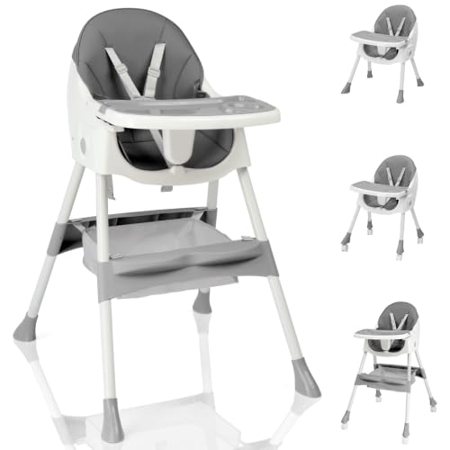 Ktaxon Foldable Baby High Chair, 2-in-1 Portable Convertible...