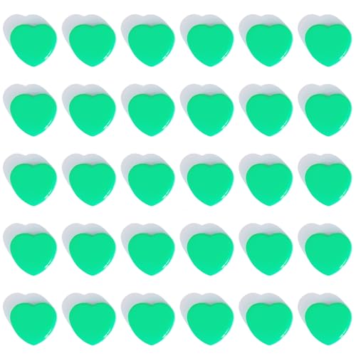 ZDZBLX Fridge Magnets, 30 Pack Strong Magnet, Mini Cute Heart-Shaped Green Magnets for Whiteboard Notice Board, Crafts