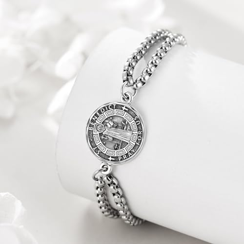 YFN Patron Saint Bracelet Sterling Silver Religious Protector Bracelet Jewelry Gift for Women Men2