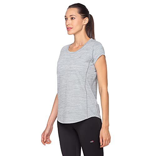 Image of berge' Ladies Jacquard Polyester Dry Fit Textured Western Shirts & Tshirts for Women, Quick Drying & Breathable Fabric, Gym Wear Tees & Workout Tops|Half Sleeve T-Shirt|Running Tshirts for Women